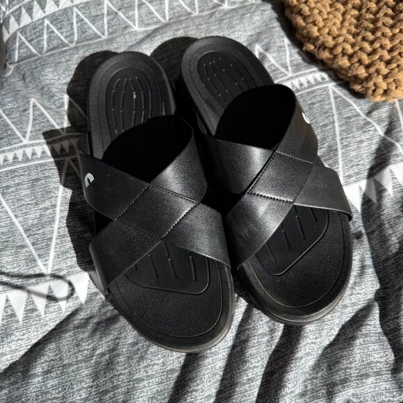 CALTO Men’s Size 12 Black Suede Elevator Boots + Slides Bundle - Picture 13 of 14